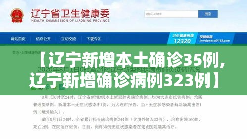 【辽宁新增本土确诊35例,辽宁新增确诊病例323例】 【辽宁新增本土确诊35例,辽宁新增确诊病例323例】